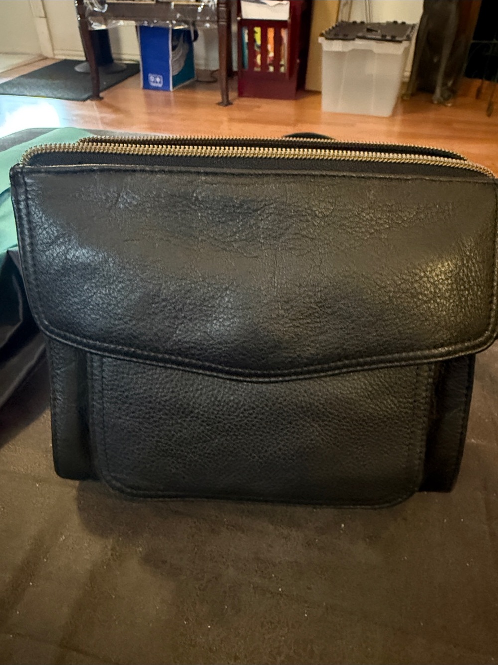 Sonoma Black  soft Leather  Crossbody bag